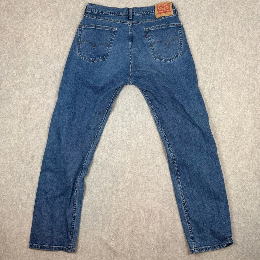 Levi's 505 Regular Fit Jeans Mens 34x32 Blue Medium Wash Straight Leg Denim